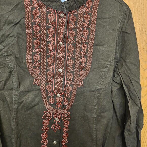 DG2 by Diane Gilman Black and Red Pullover top for Women Plus Size 1X NWOT - Picture 2 of 12